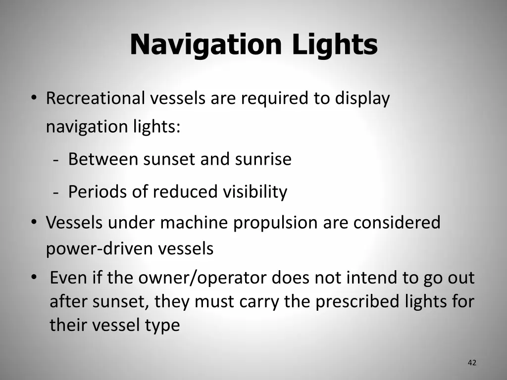 navigation lights