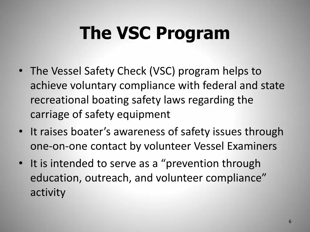 the vsc program