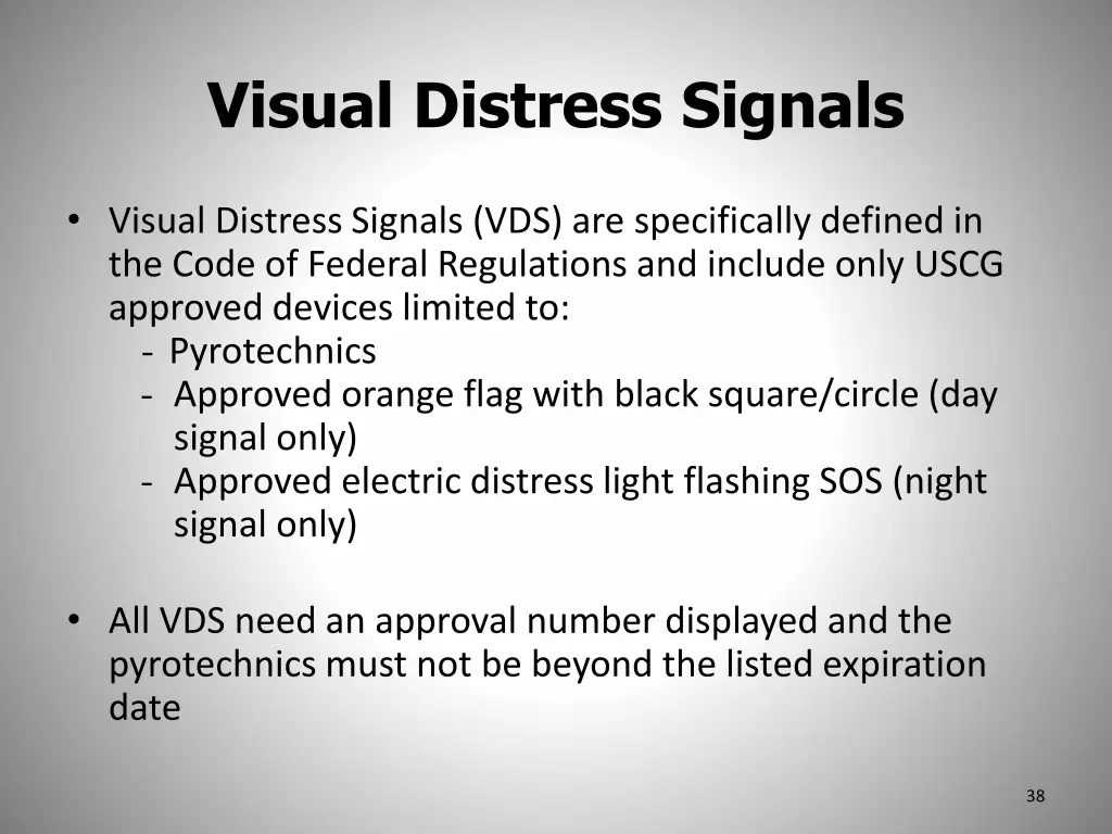 visual distress signals 1