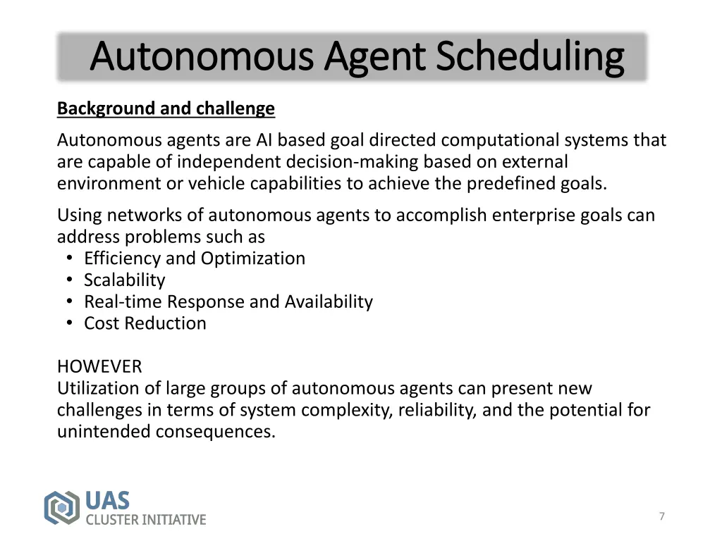 autonomous agent scheduling autonomous agent 1