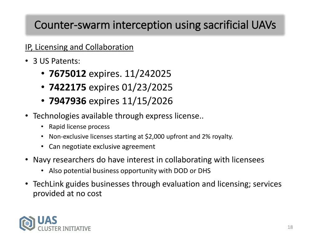 counter counter swarm interception using 3