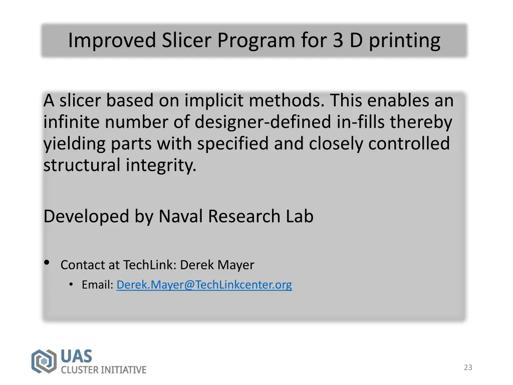 improved slicer program for 3 d printing