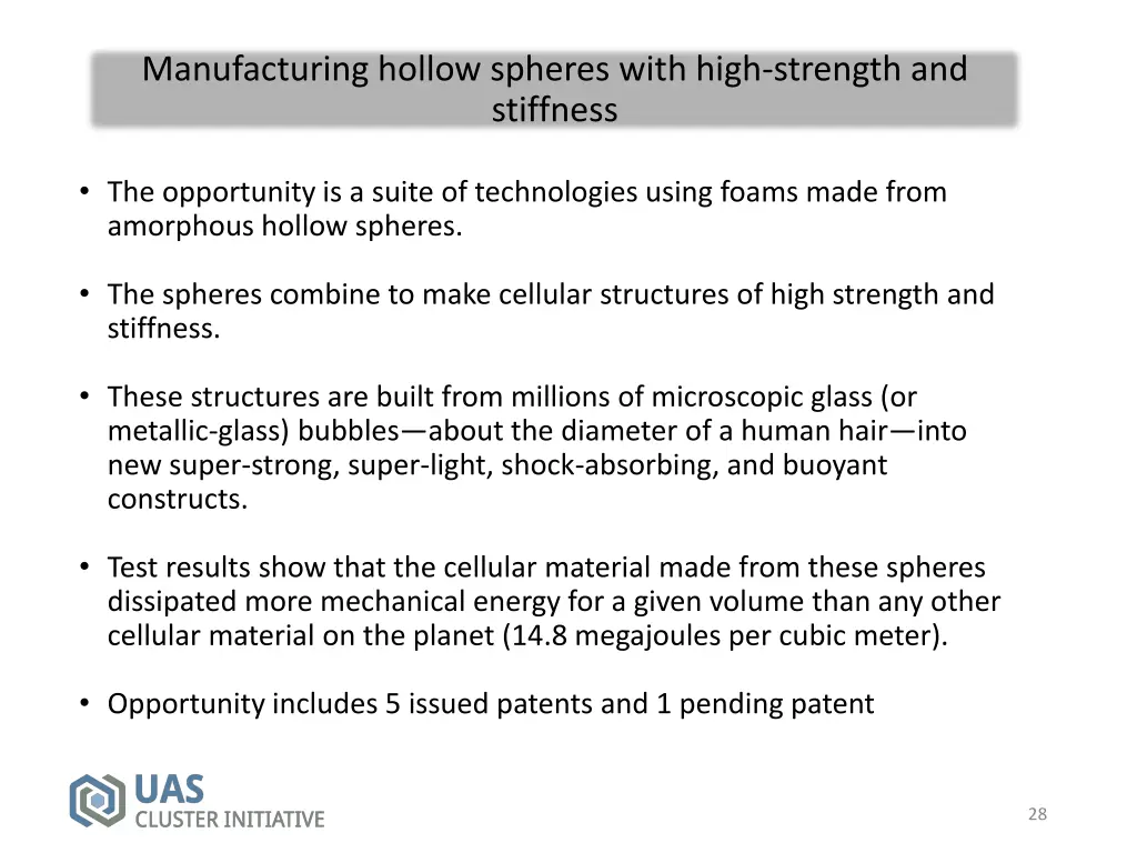 manufacturing hollow spheres with high strength 1