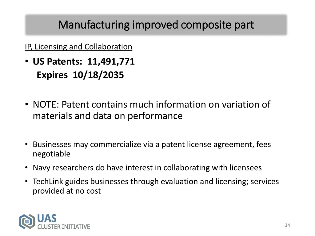 manufacturing improved composite part 3