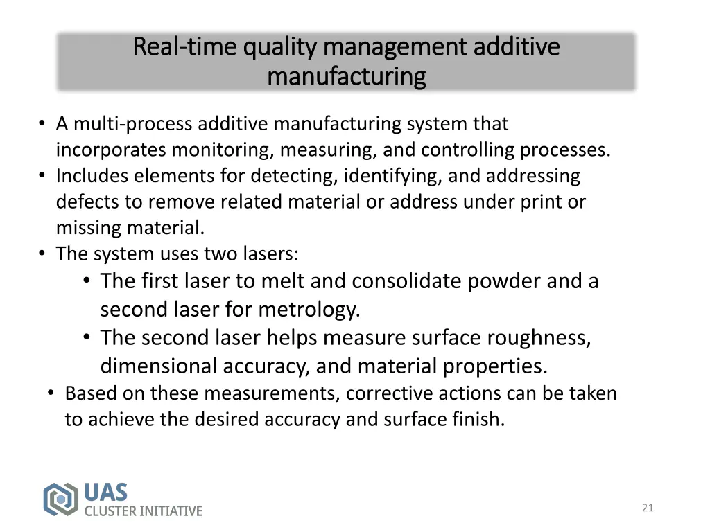 real real time quality management additive time 1