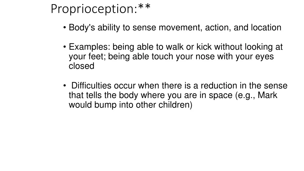 proprioception