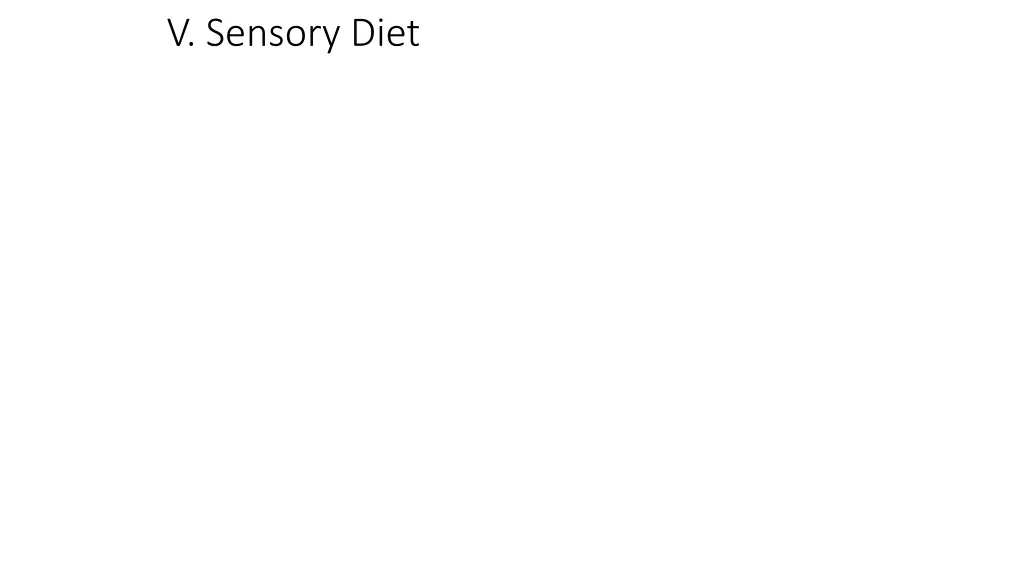 v sensory diet