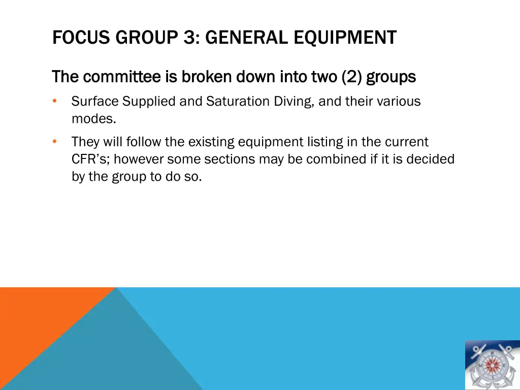 focus group 3 general equipment 3