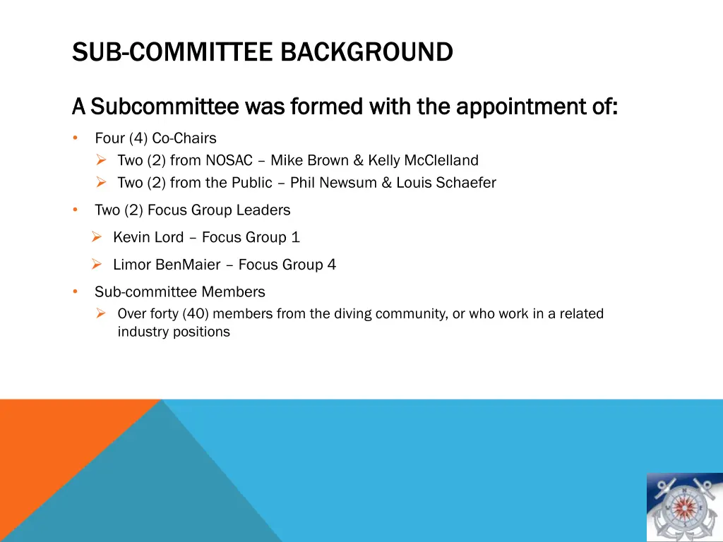 sub committee background