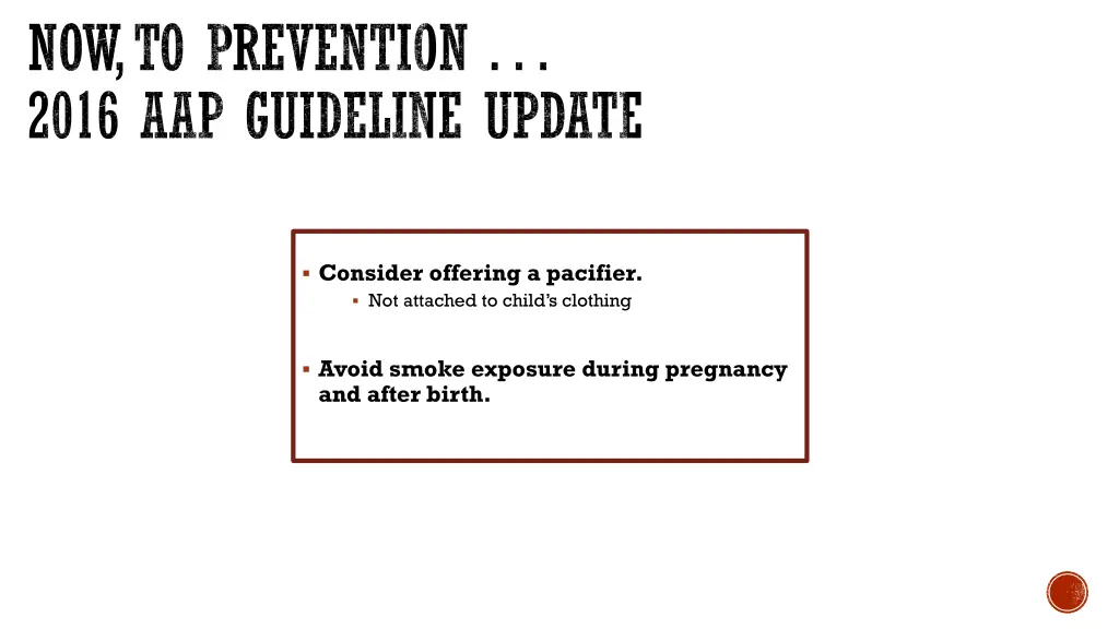 now to prevention 2016 aap guideline update 5