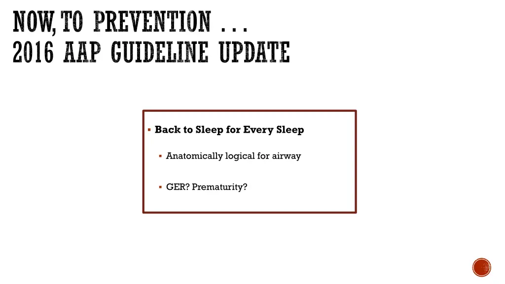 now to prevention 2016 aap guideline update