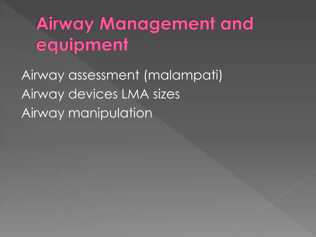 airway management and equipment 1