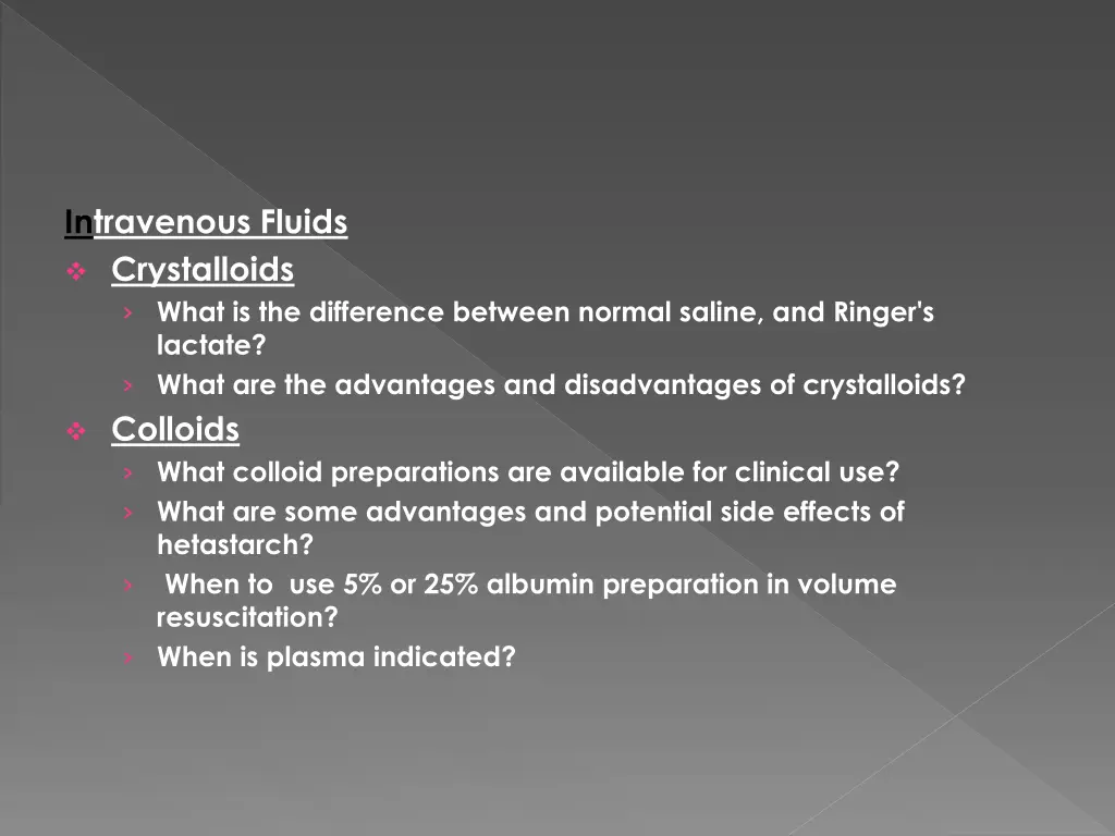 intravenous fluids crystalloids what