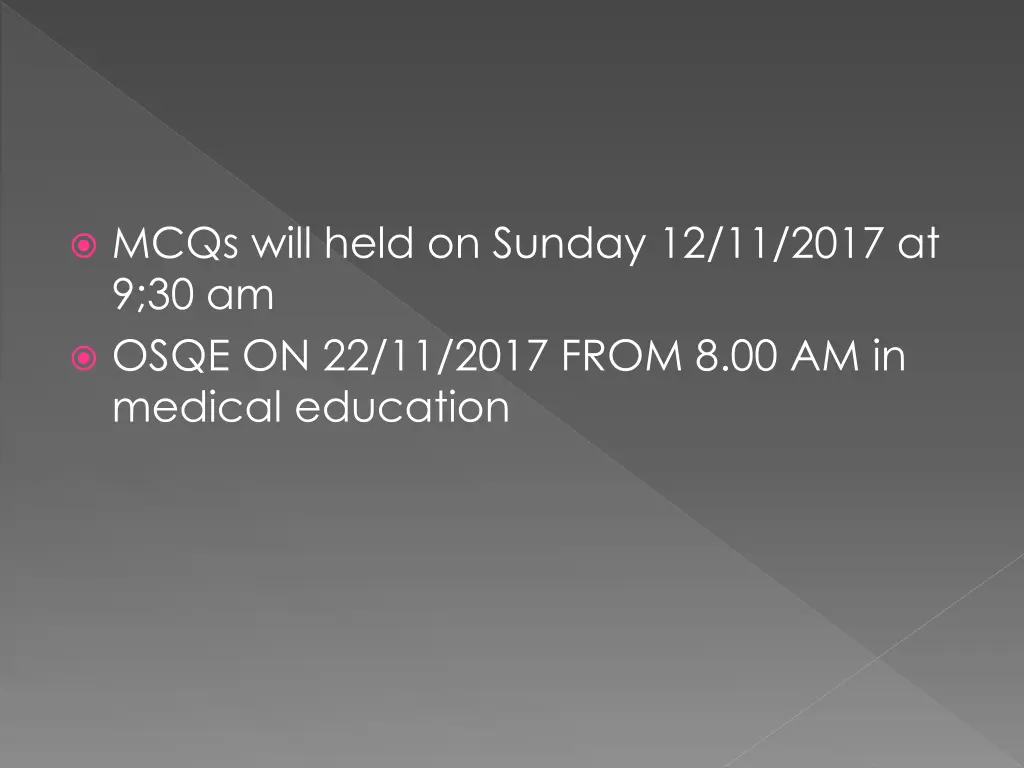 mcqs will held on sunday 12 11 2017