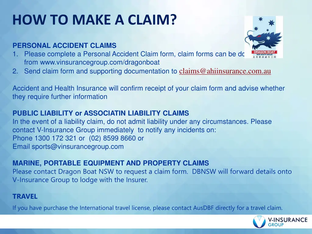 how to make a claim