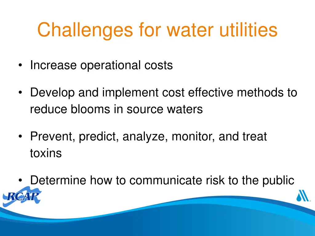 challenges for water utilities