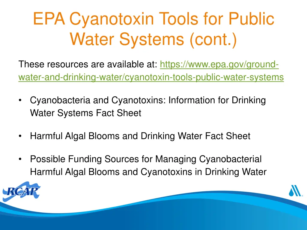 epa cyanotoxin tools for public water systems cont