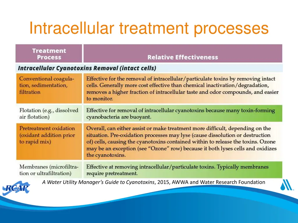 intracellular treatment processes