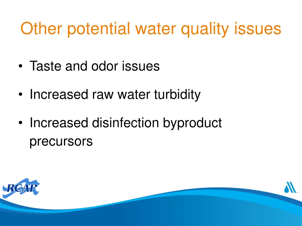 other potential water quality issues