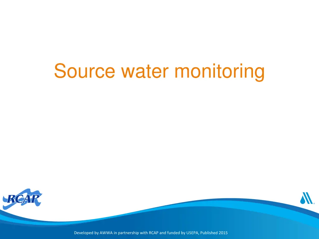 source water monitoring