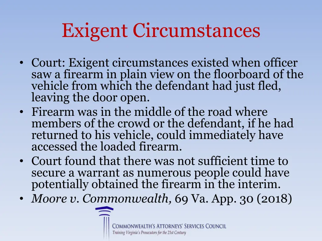 exigent circumstances