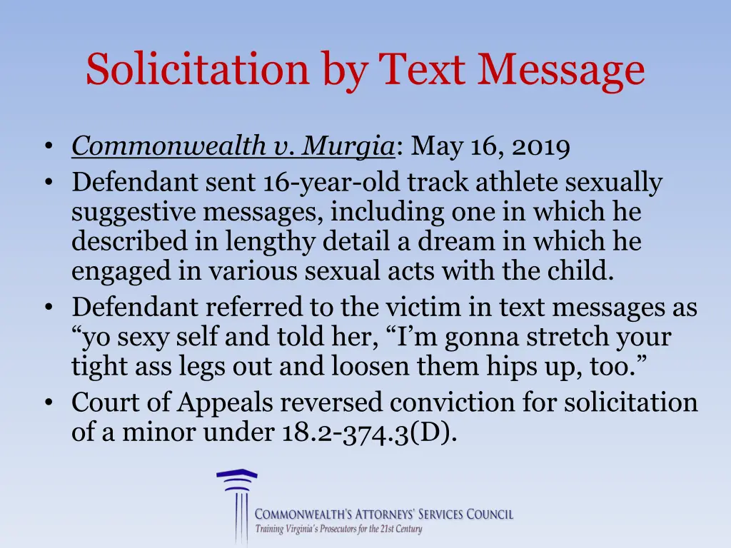 solicitation by text message