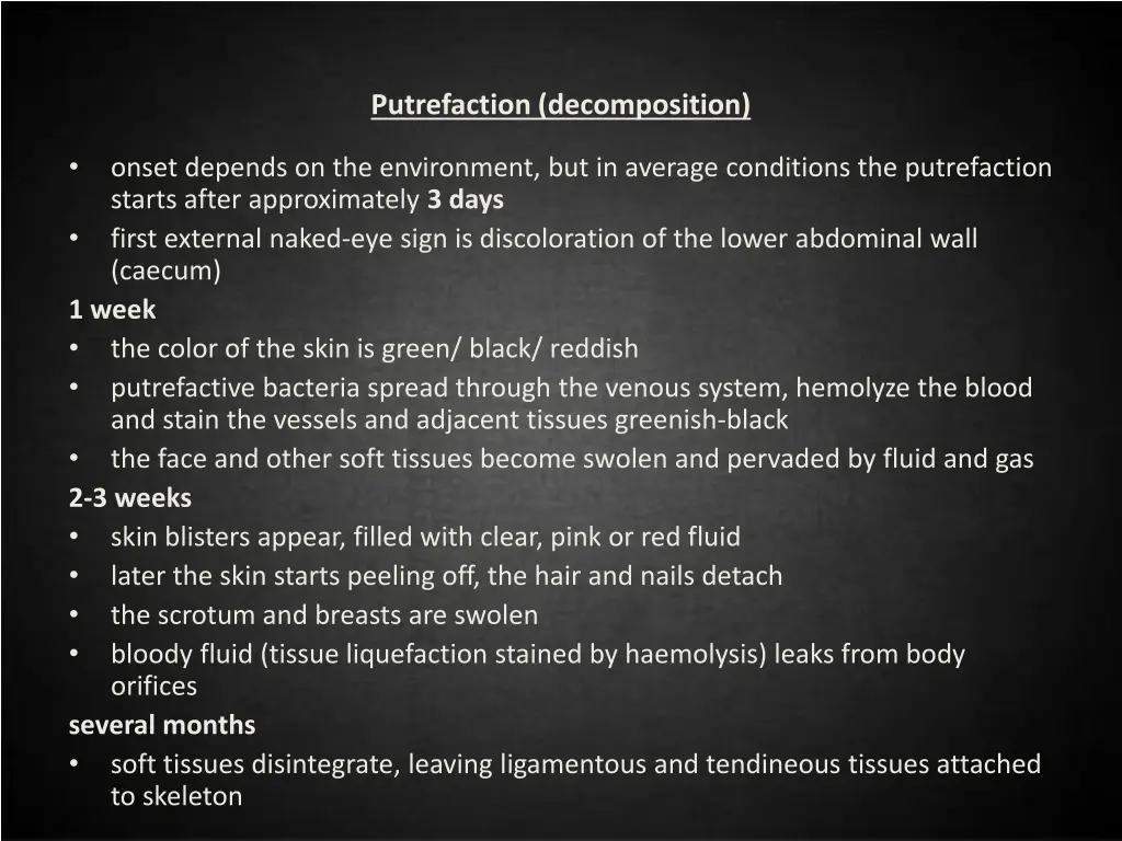 putrefaction decomposition