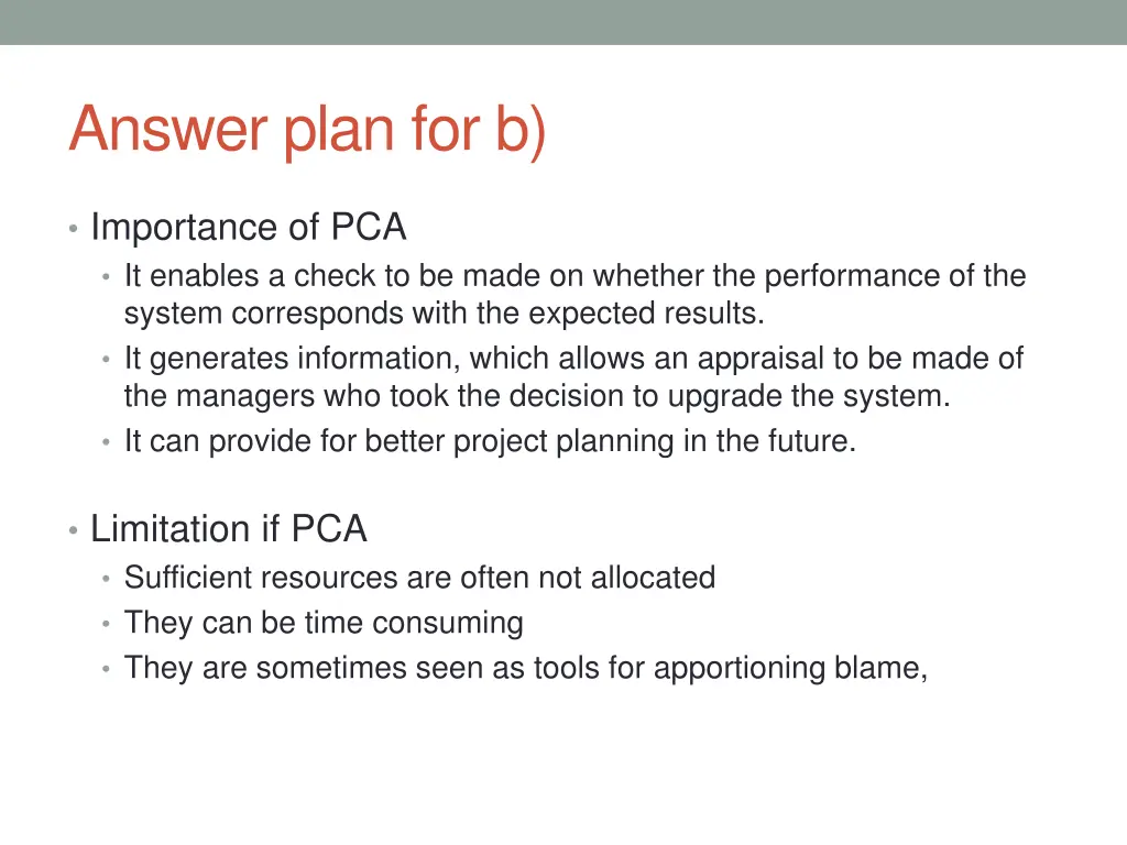 answer plan for b