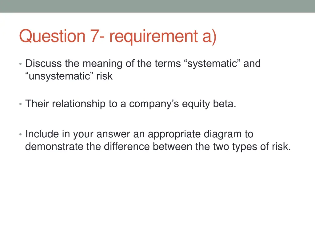 question 7 requirement a