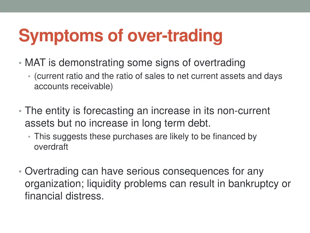 symptoms of over trading 1