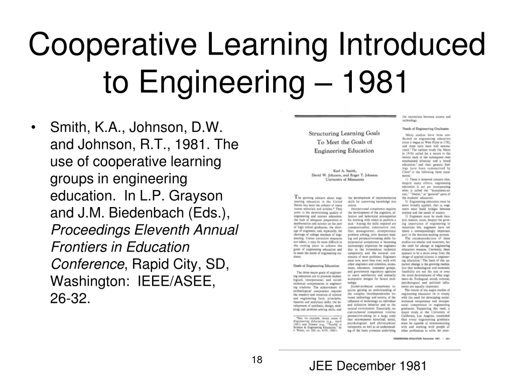 cooperative learning introduced to engineering