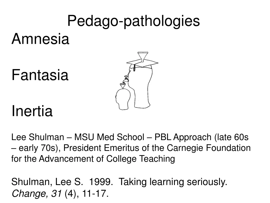 pedago pathologies amnesia