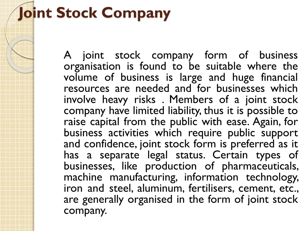 joint stock company 1