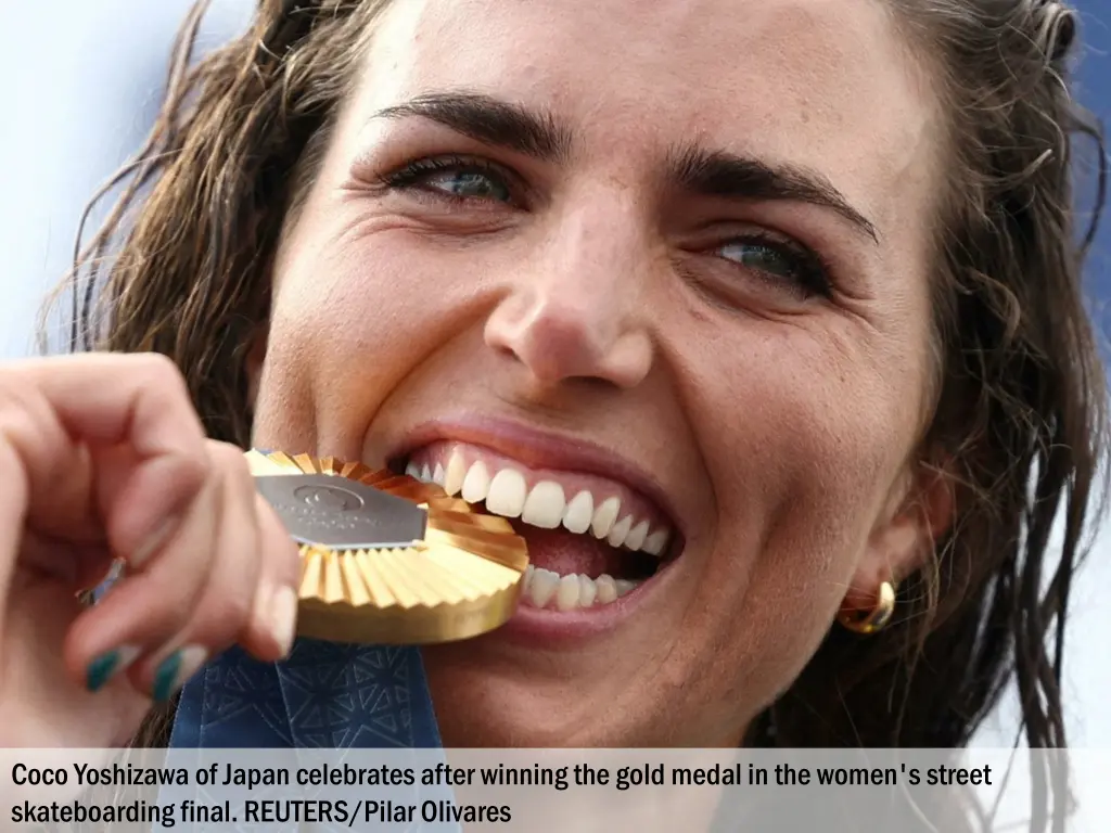 coco yoshizawa of japan celebrates after winning