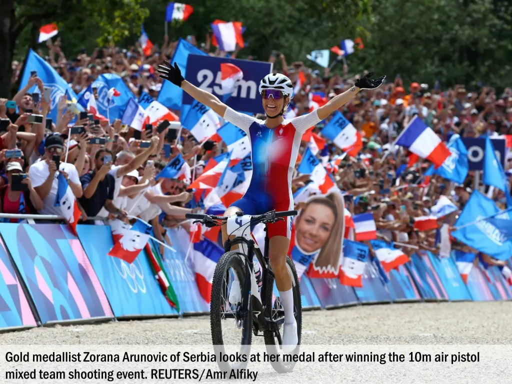 gold medallist zorana arunovic of serbia looks