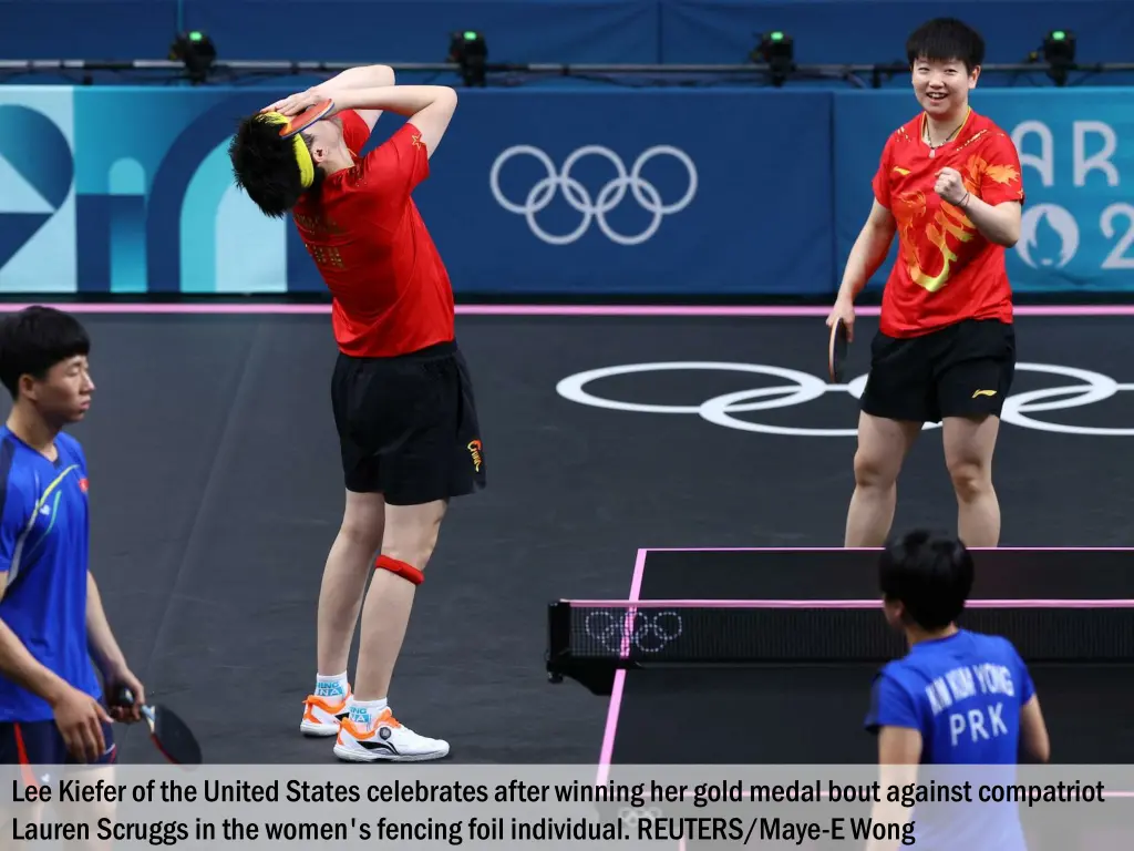 lee kiefer of the united states celebrates after