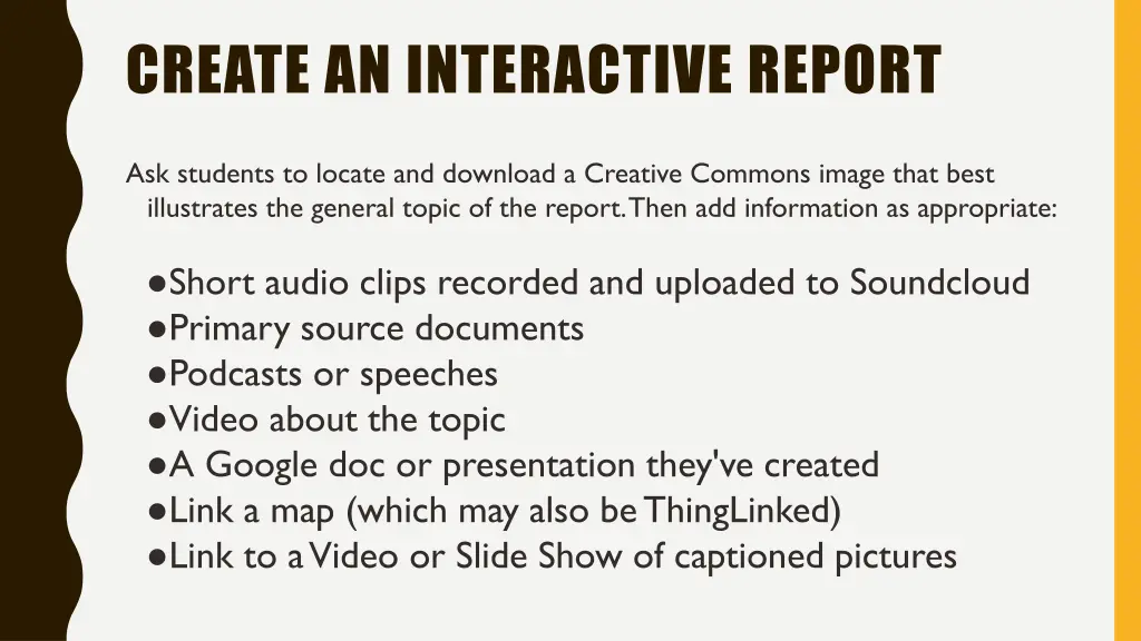 create an interactive report