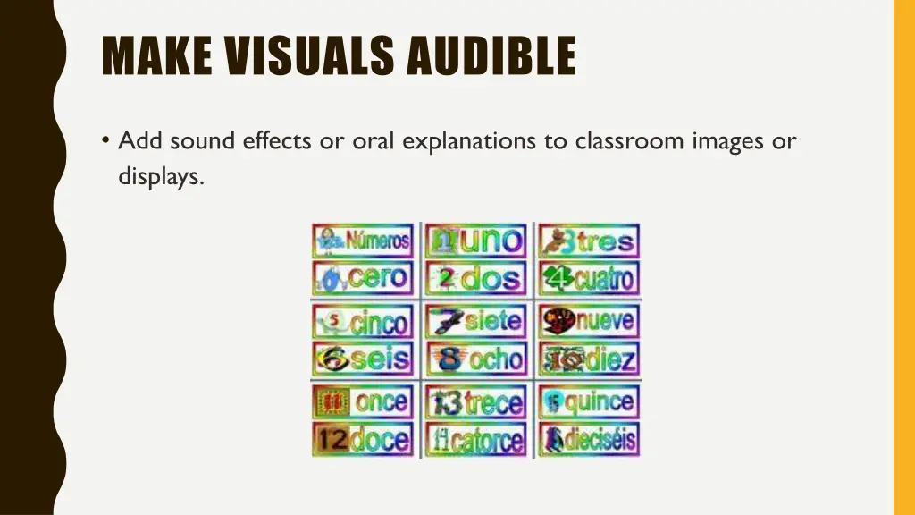 make visuals audible