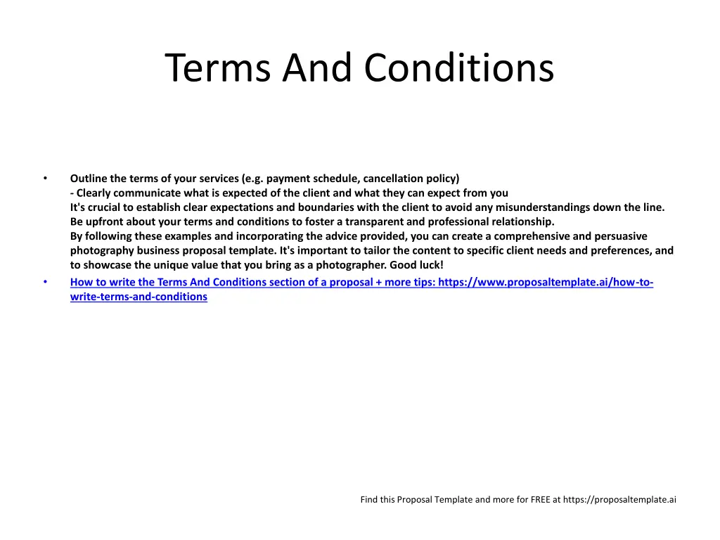 terms and conditions