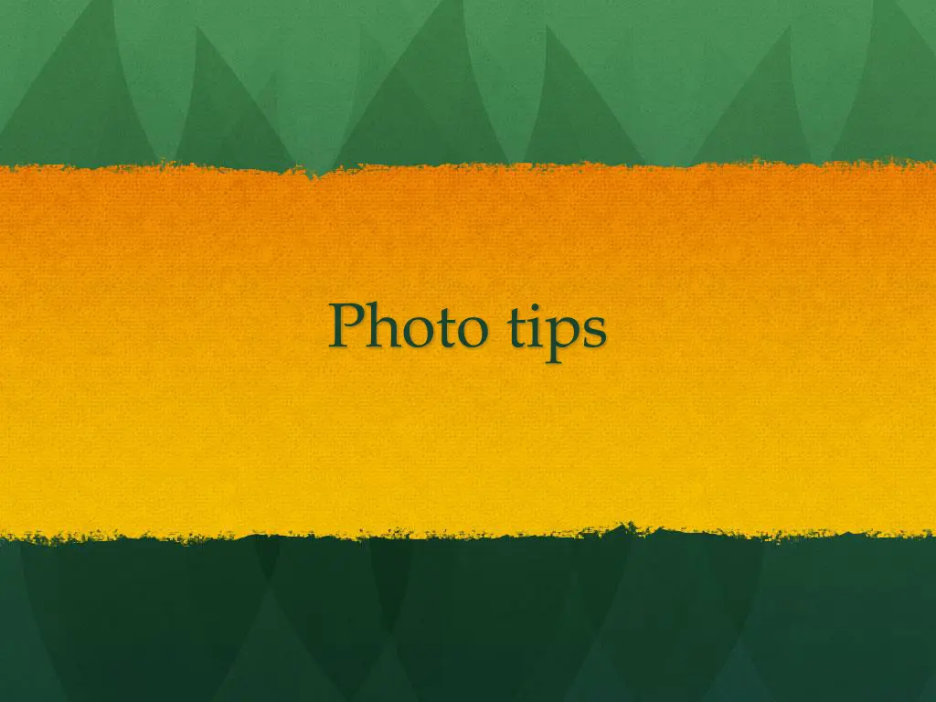 photo tips