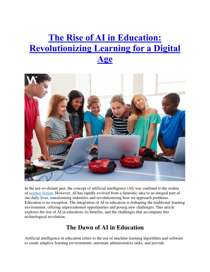 the rise of ai in education revolutionizing