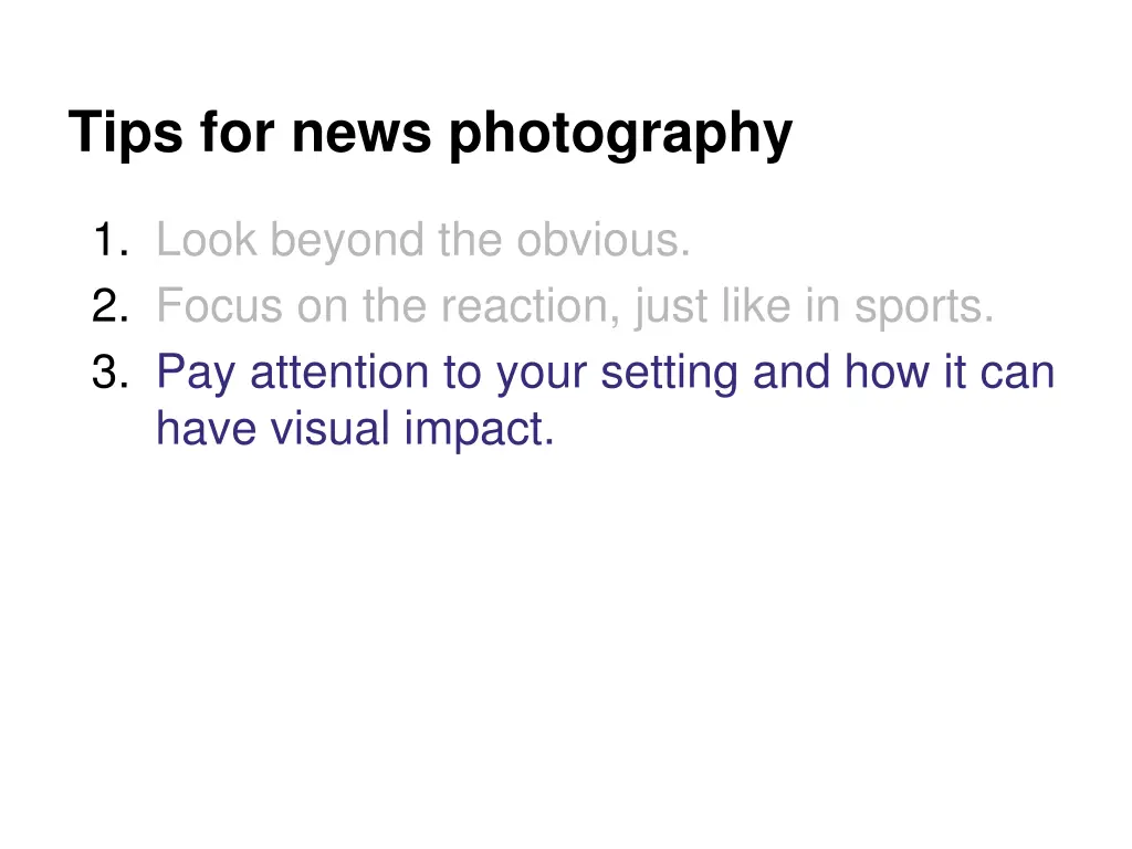 tips for news photography 2