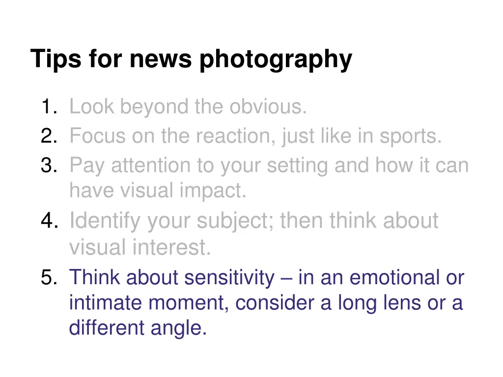 tips for news photography 4