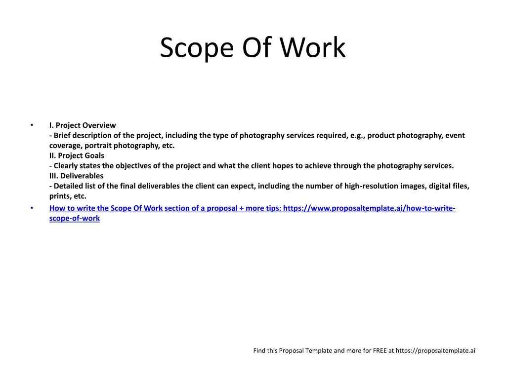 scope of work