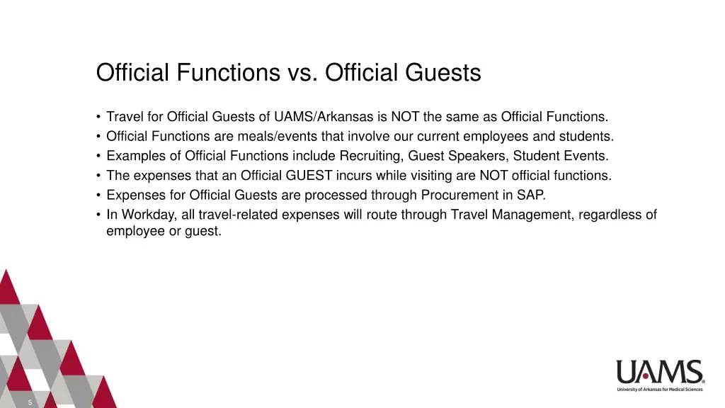 official functions vs official guests