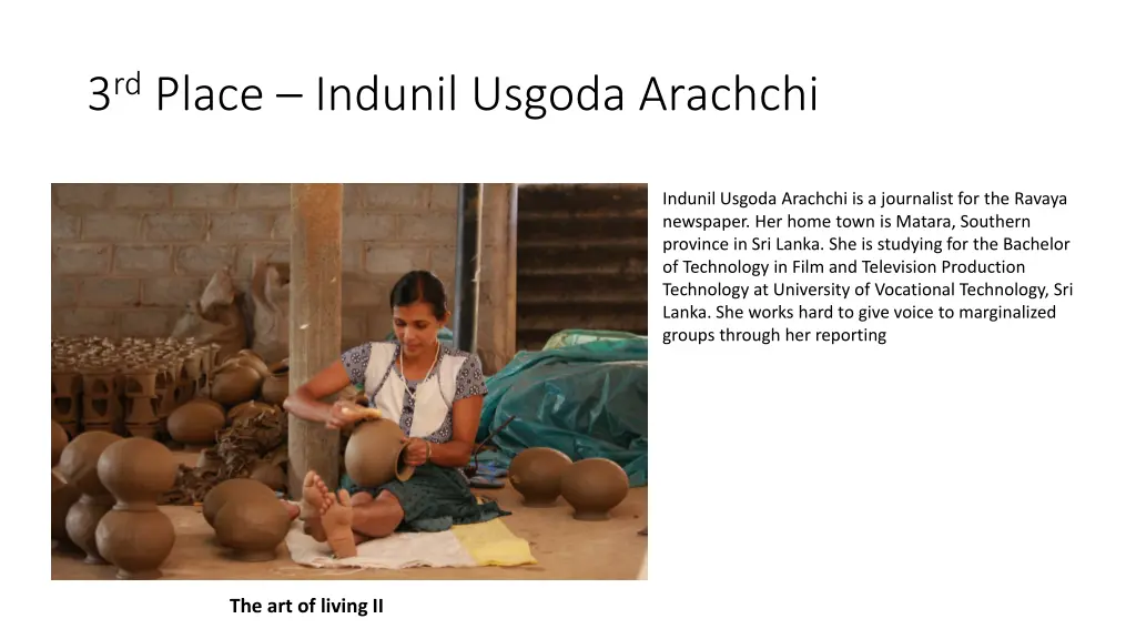 3 rd place indunil usgoda arachchi