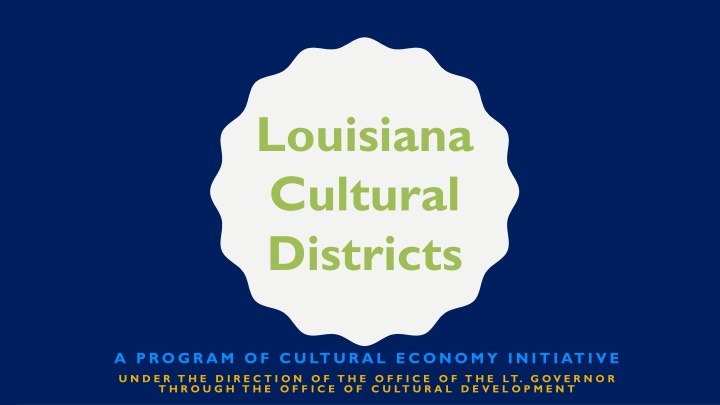 louisiana cultural districts