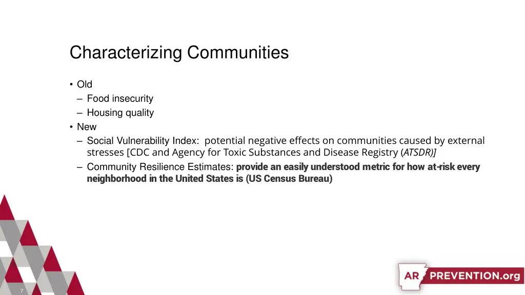 characterizing communities