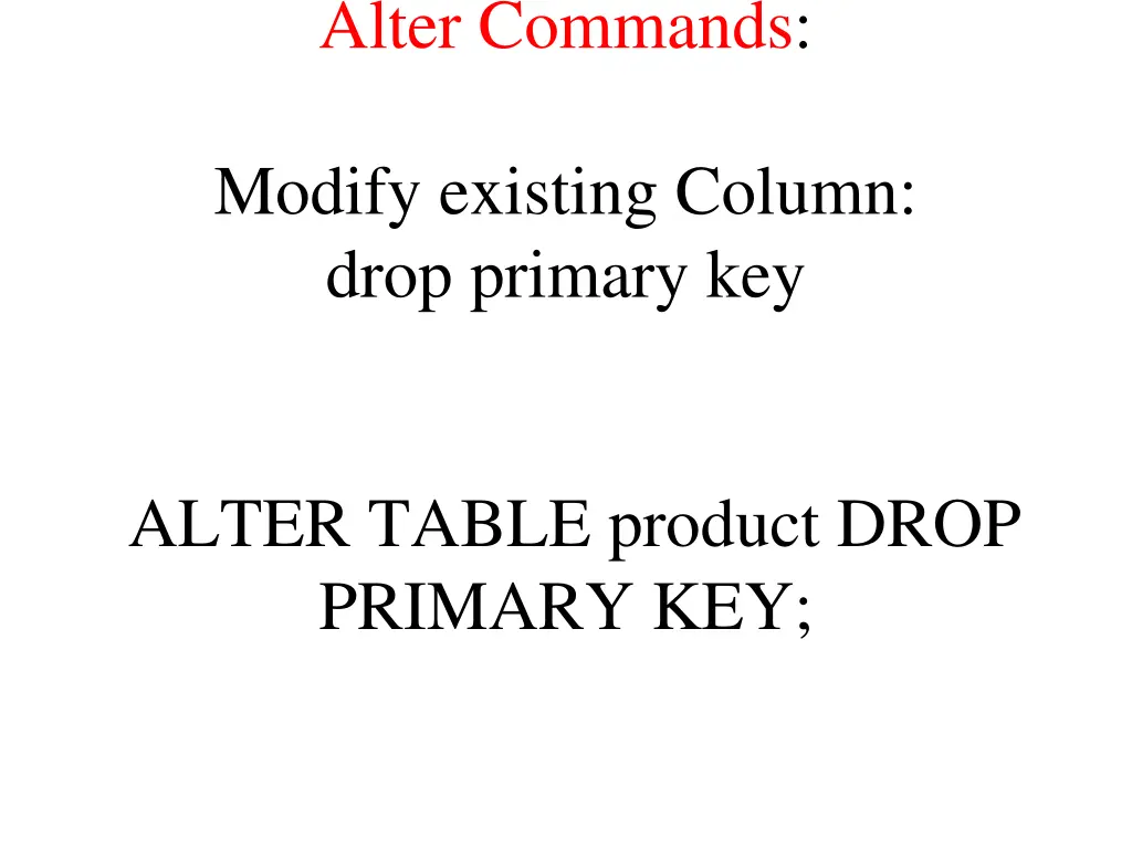 alter commands 3