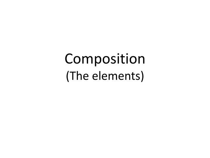 composition the elements